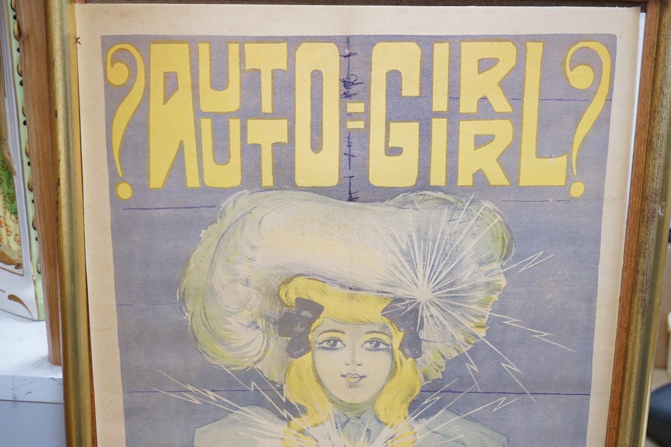 An Henri Florit poster for '?Auto-Girl?, Perfecta, Veritable, La Plus Jolie', Imprimerie Petit, 120 x 44 cm